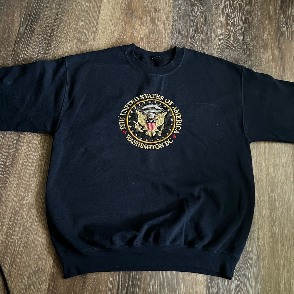 Navy Blue USA Emblem Sweater